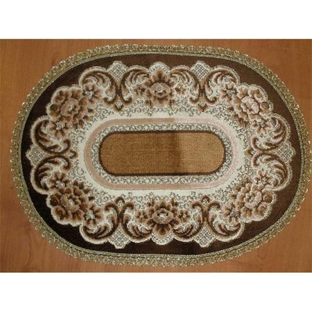 Tapestry Trading Tapestry Trading V1422BR 14 x 20 in. Begium Doily Verona; Brown V1422BR